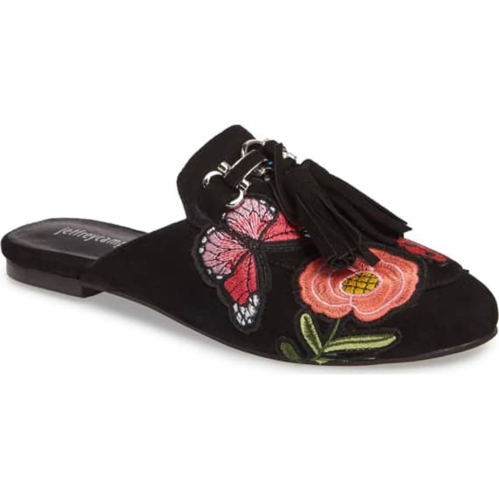 Jeffrey Campbell Apfel Flower Tassel Loafer Mule